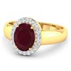 Image 3 : 14KT Yellow Gold 2.3ct Ruby and Diamond Ring