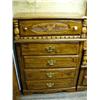 Image 2 : Lot of matching bedroom set: 7-drawer dresser with mirror; 5-drawer dresser; king-size bed with mirr