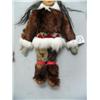 Image 3 : 18" Doll by Martha Lonsdale Pilot Point, AK  and has Birch Bark Base, Weasel Parka and Pants, Wolf R