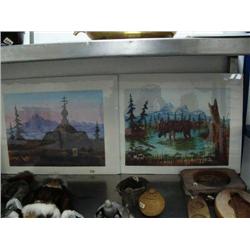 2 Prints, Russian Church and a Moose (2)