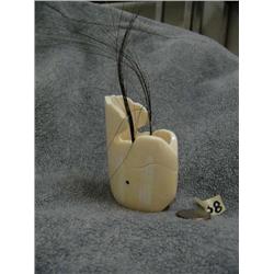 Baleen and Ivory Whale by Jerome Saclamana 3 1/2"  (74)