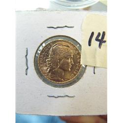 French gold coin- 20 francs dated 1914 (3)
