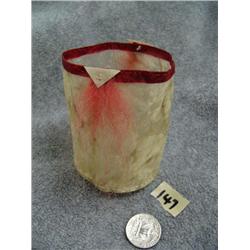 3 1/2" Seal gut Basket with Dyed Polar Bear Trim by Arlene Waghigi (2)
