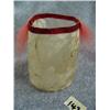 Image 2 : 3 1/2" Seal gut Basket with Dyed Polar Bear Trim by Arlene Waghigi (2)