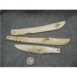 Lot of 3 Story Knives by Maria Anariak of Togiak, AK (2)