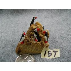 5 Bird Puffin Rookery Ivory by Robert Kokoluk (2)