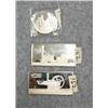 Image 1 : 2 oz Silver Bars  "Rocket"  with steam engines and a 1 oz. Silver Round constitution Coin (2)