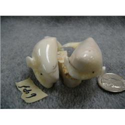 Pair of Beluga Whales 3" long by  Mark Seeganna 435F