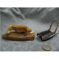 3" Bone Whale and 3" Baleen Sled (2)