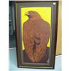 Image 1 : Original pen and ink by Hellex of an eagle- frame size is 14" 28"