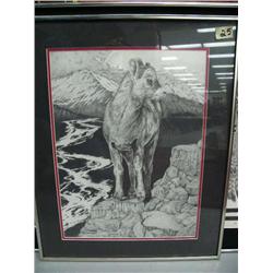 Hellex double-matted and framed frame size 2' x 19" signed and numbered 2/150
