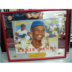 Advertizing mirror Seagram 7 with Ernie Banks