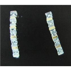 Diamond Hoop Earrings 10 K yellow gold- diamonds are full cut, approx. 0.05 carats- estimated retail
