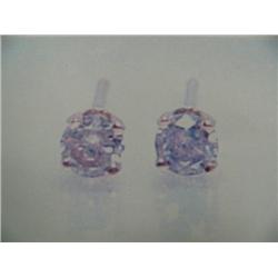 Diamond Stud Earrings 14 K yellow gold- diamonds are full cut, approx. 0.25 carats, fancy color cogn