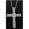 Image 1 : Diamond Cross Pendant and Chain 10 K yellow gold- diamonds are full cut, approx. 0.50 carats- estima
