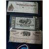 Image 1 : Lot of 3: Third National Bank of Cincinnati check dated 1864; State of North Carolina 3 dollar bill 