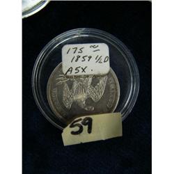 1859 seated Liberty half dollar almost u. (3)