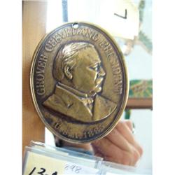 Grover Cleveland president 1885 peace medal of the type given to Indian Chiefs (3)