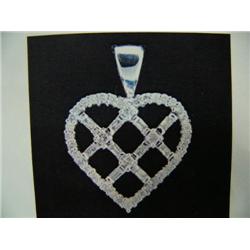 Diamond Heart Pendant 14 K white gold- diamonds are full cut, approx. 1.00 carats- estimated retail 