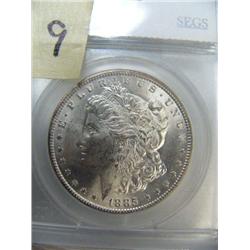 1885 O MS 62 Morgan silver dollar (3)