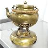 Image 1 : Brass Tea Pot beautifully engraved with Floral design with Stand and Heat Source (74)