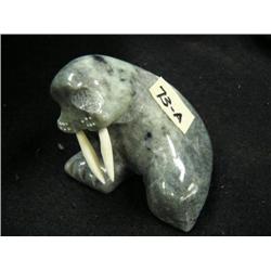 CHOICE on 4 soapstone walruses with ivory tusks by Panipchuk