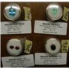 Image 1 : Lot of 4 gem stones: Genunine Blue Topaz- sky blue, clean, oval, 16 ct., appraised value $500; Genui