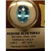 Image 2 : Lot of 4 gem stones: Genunine Blue Topaz- sky blue, clean, oval, 16 ct., appraised value $500; Genui
