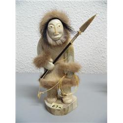 CHOICE on 2 Michael Scott soapstone hunters: 8-1/2" tall