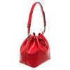 Image 2 : Louis Vuitton Red Epi Leather Petit Noe Bucket Bag