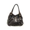 Image 1 : Prada Black Soft Calfskin Leather Gathered Shoulder Bag