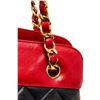 Image 5 : Chanel Black Red Lambskin Leather Matelasse Chain Shoulder Bag