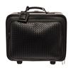 Image 2 : Bottega Veneta Black Intrecciato Leather Trolley Suitcase