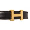 Image 6 : Hermes Black and Brown Leather Mini Constact Belt