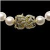 Image 2 : Pearl and Diamond Necklace - 14KT Yellow Gold