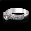 Image 2 : 1.06 ctw CENTER Diamond 18K White Gold Ring (1.62 ctw Diamonds)