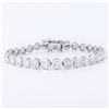 Image 1 : 7.10 ctw Diamond 18K White Gold Tennis Bracelet