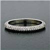 Image 2 : New 14K White Gold .85 ctw Diamond 2.30mm Domed 3 Row Eternity Wedding Band Ring