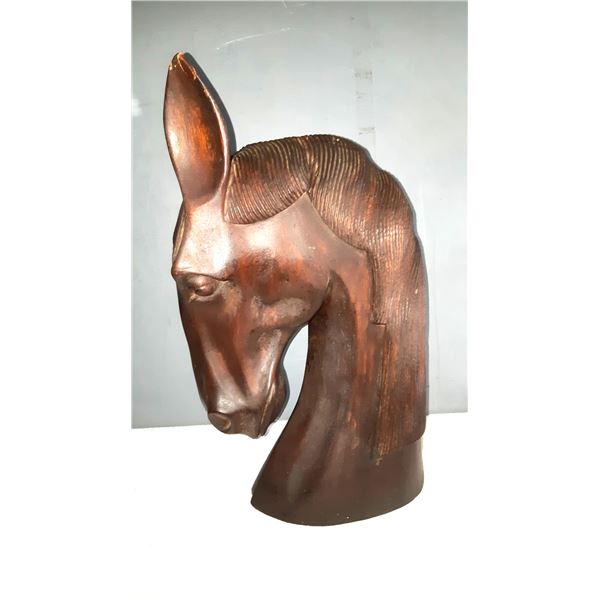 19" Wood Horses Head A