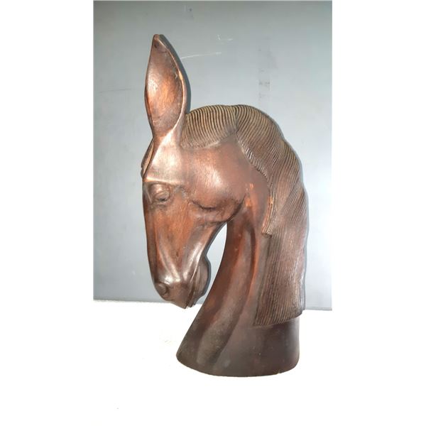 19" Wood Horses Head A