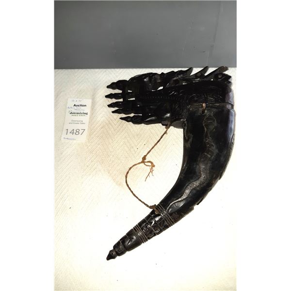 Antique Indian, Buffalo Medicine Horn A