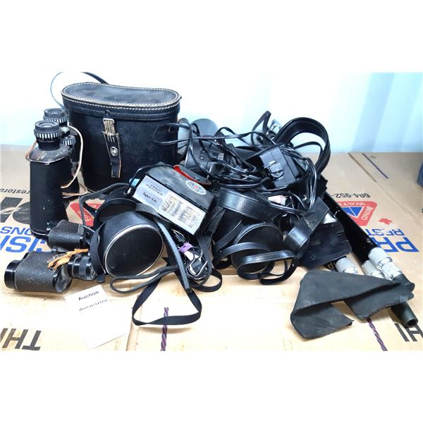Vintage Binoculars & Camera Accessories A