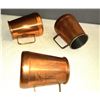 Image 3 : Set 3 Copper Mugs A