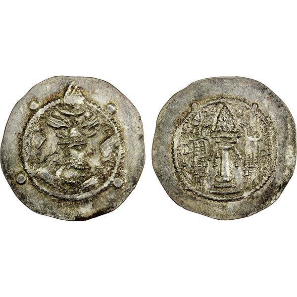 HEPHTHALITE: Alxon/Chionite, ca. 475-565, AR drachm (4.04g), NM, ND, choice EF