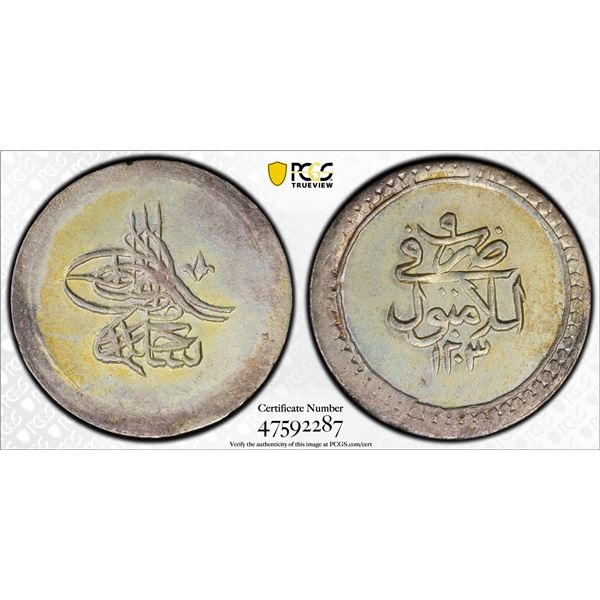 TURKEY: Selim III, 1789-1807, AR 10 para, Islambul, AH1203 year 9, PCGS UNC Details