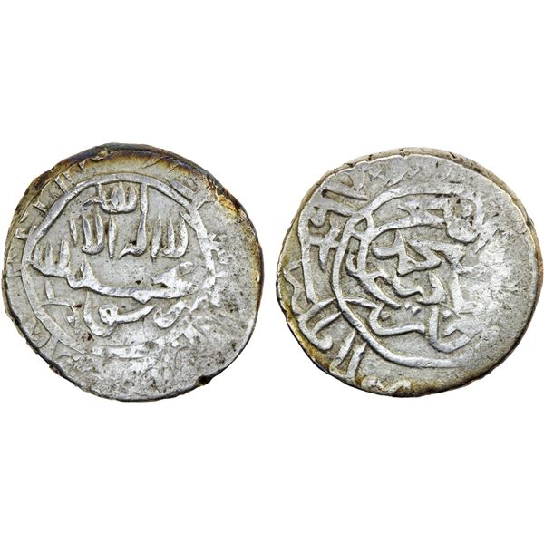SHAYBANID: Din Muhammad, 1556 & 1566-1572, AR tanka (4.7g), MM, DM, VF
