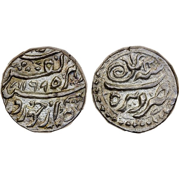 DURRANI: Taimur Shah, 1772-1793, AR rupee (11.35g), Dera, AH1198 year 12, EF