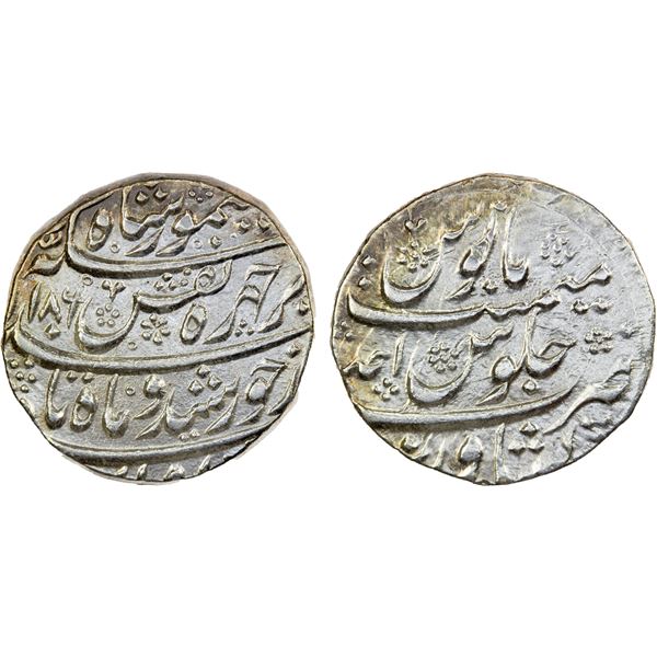 DURRANI: Taimur Shah, 1772-1793, AR rupee (11.40g), Peshawar, AH1186 year one (ahad), EF