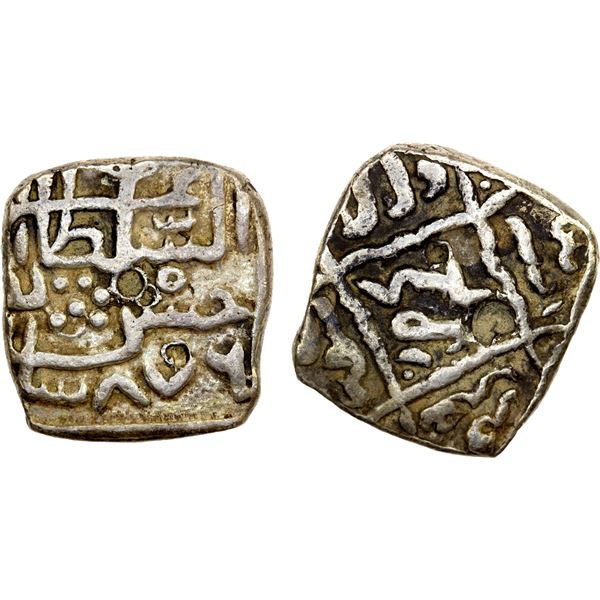 KASHMIR: Hasan Shah, 1469-1481, AR sasnu (6.13g), Kashmir, AH876, VF
