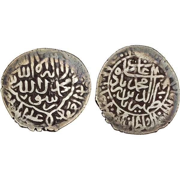MUGHAL: Babur, 1st reign, 1497-1498, AR shahrukhi (4.67g), NM, ND, VF